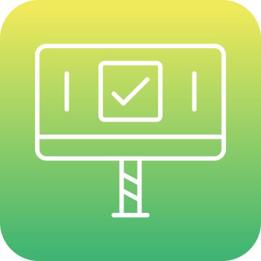 vektör lcd simgesi illüstrasyonu