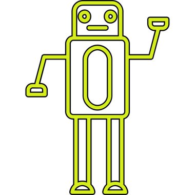 Robot simgesi, basit vektör çizim