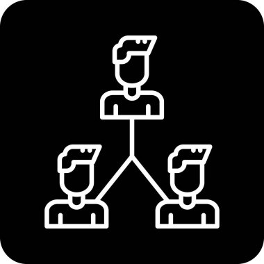 Satırlarla bağlantılı üç figür