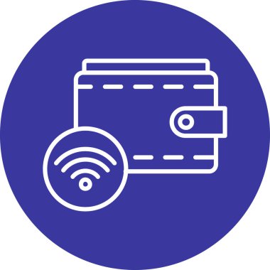 Benzersiz para kartı vektör simgesi