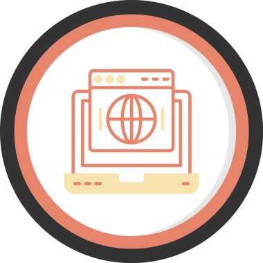 Web simgesi vektör illüstrasyonu