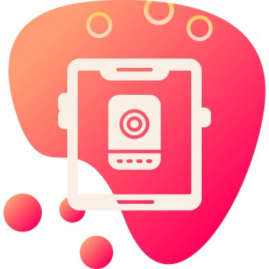 Kalp simgesi olan bir akıllı telefonun vektör çizimi