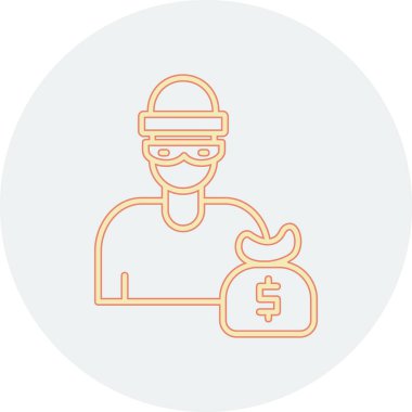 Maskeli bir adamın vektör çizimi