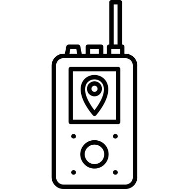 GPS cihaz simgesi, anahat stili