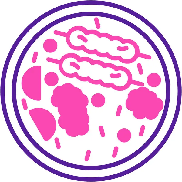 Bir virüs simgesinin vektör illüstrasyonu