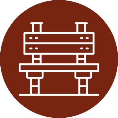 Yedek kulübesi Web simgesi basit illüstrasyon