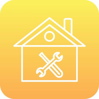 Tek izole edilmiş simgenin vektör illüstrasyonu