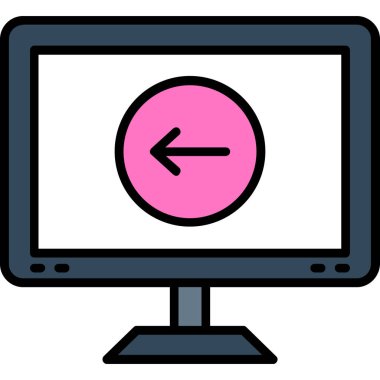 Bilgisayar. Web simgesi basit illüstrasyon