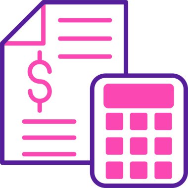 Hesap makinesi. Web simgesi basit illüstrasyon