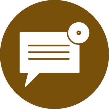 Sohbet simgesinin vektör illüstrasyonu, ileti simgesi