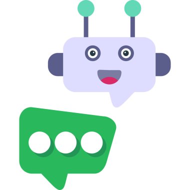sohbet bot vektör simgesi