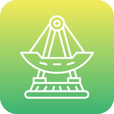 Benzersiz UFO çizgi vektör simgesi