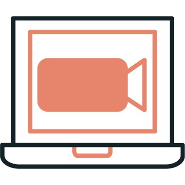 video simgesi vektör illüstrasyonu