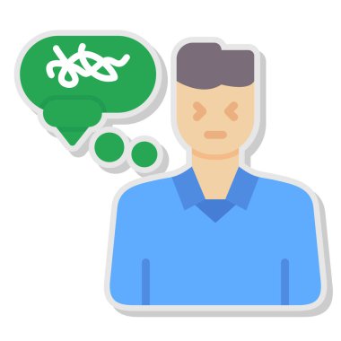 Sohbet baloncuğu sohbet vektör çizimi olan adam