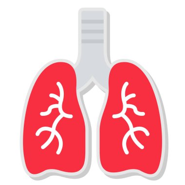 akciğerler insan organı ikon vektör çizimi tasarımı
