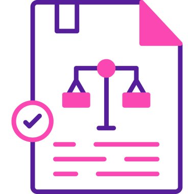 belge web simgesi vektör illüstrasyonu