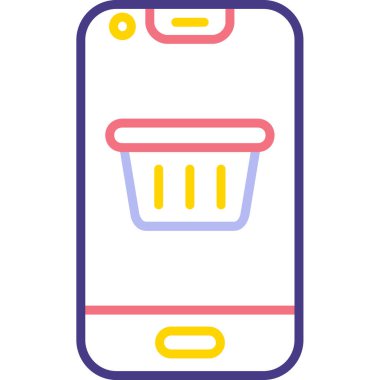 alışveriş simgesi vektör illüstrasyonu