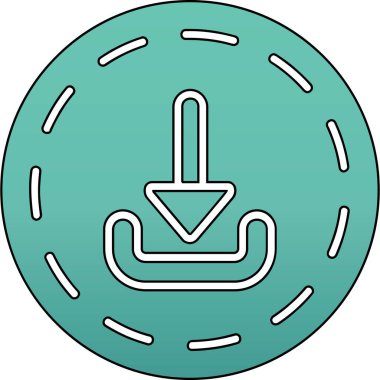 Dairesel bir simgenin vektör illüstrasyonu