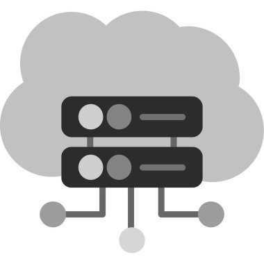 bulut hesaplama simgesi, vektör illüstrasyonu