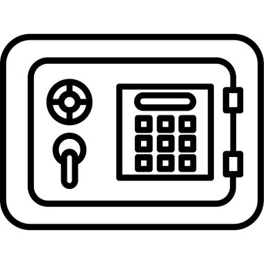 ATM ve kredi kartı simgesi vektör taslağı çizimi