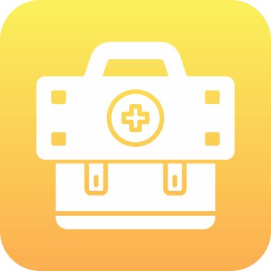 Düz biçimli ilk yardım çantası simgesi