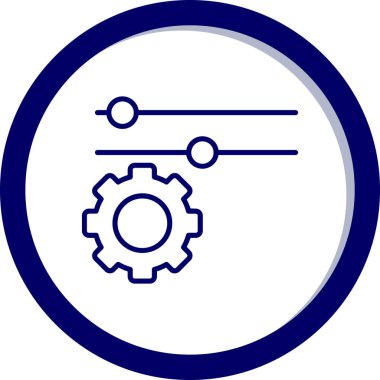 Ayarlar. Web simgesi basit illüstrasyon