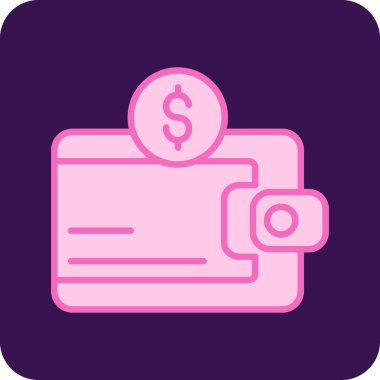 Para için. Web simgesi basit illüstrasyon