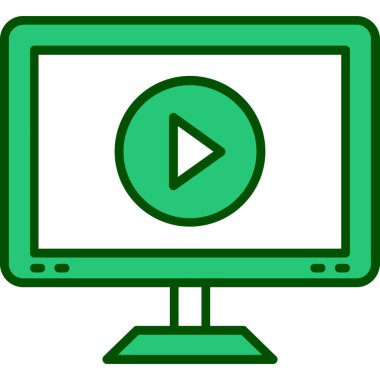 Oynayın. Web simgesi basit illüstrasyon