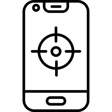 Bir smartphone simge vektör çizim