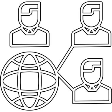 ağ paylaşım simgesi çizimi