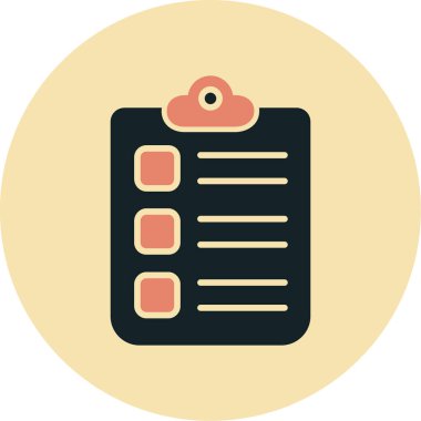 Kontrol listesi. Web simgesi basit illüstrasyon