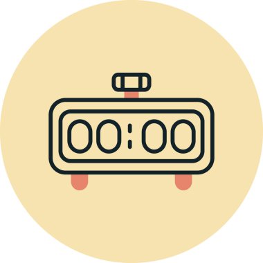 Saat simgesi vektör illüstrasyonu