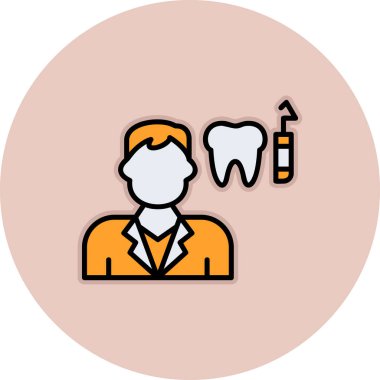 diş hekimi simge vektör çizim