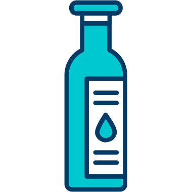 alkol şişesi simgesi, vektör illüstrasyonu basit tasarım