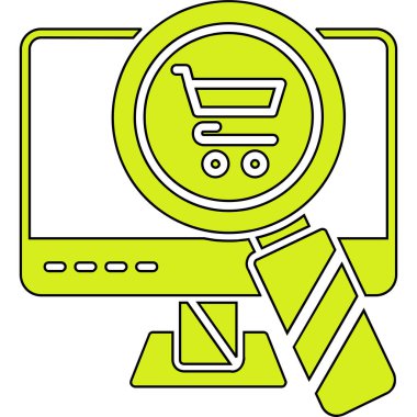 çevrimiçi alışveriş vektörü illüstrasyonu