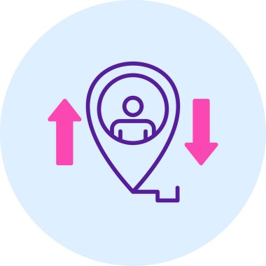 Bir harita simgesinin vektör illüstrasyonu