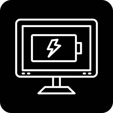 Bir bilgisayar simgesinin vektör illüstrasyonu