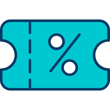 Yüzde simgesinin vektör illüstrasyonu