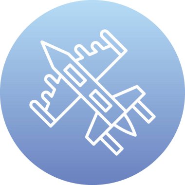 Uçak simgesinin vektör illüstrasyonu