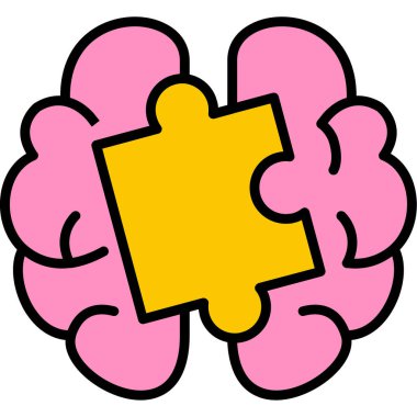 beyin ikonu vektör illüstrasyonu