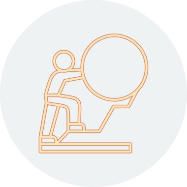 Adam halterle egzersiz yapıyor ince çizgi ikonu, fitness konsepti, beden eğitimi eğitimi eğitimi eğitimi, halterli beyaz arka plan, beden eğitimi ikonu