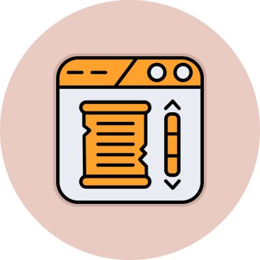 Kağıt simgesinin vektör illüstrasyonu