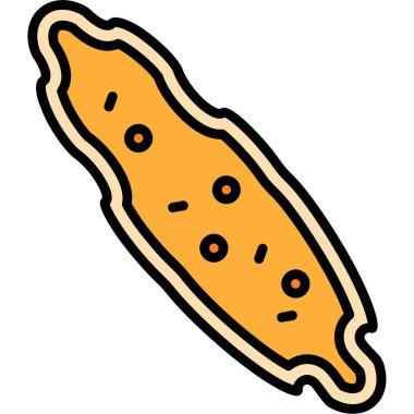 Çizgi film karalaması ekmek dilimi