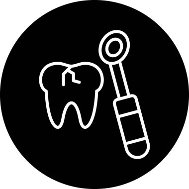 vektör diş ikonu resimlemesi