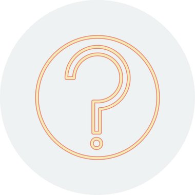 Soru işaretleri. Basit düz resimleme