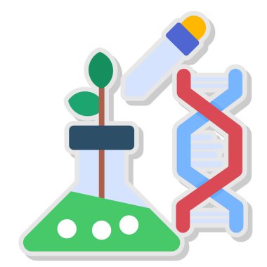 Test tübü simgesinin vektör illüstrasyonu