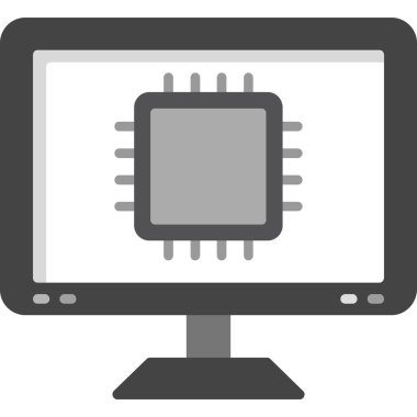 Ağ simgesi. Basit bir dizüstü bilgisayar çizimi