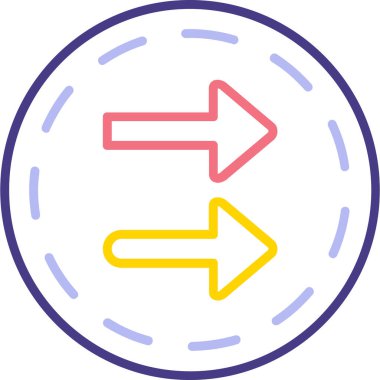 Ok. Web simgesi basit illüstrasyon