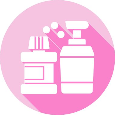 Kozmetik. Web simgesi basit illüstrasyon