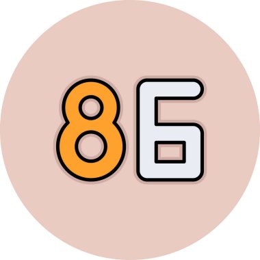 bir daire simgesinde altı numara